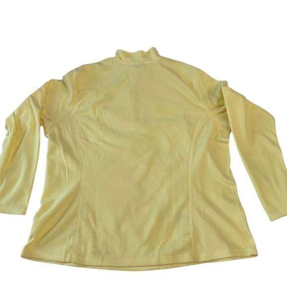 Eddie Bauer  Women's 2XL Buttery Yellow 1/4 Zip Pullover Golf Top Fleece - Picture 4 of 6
